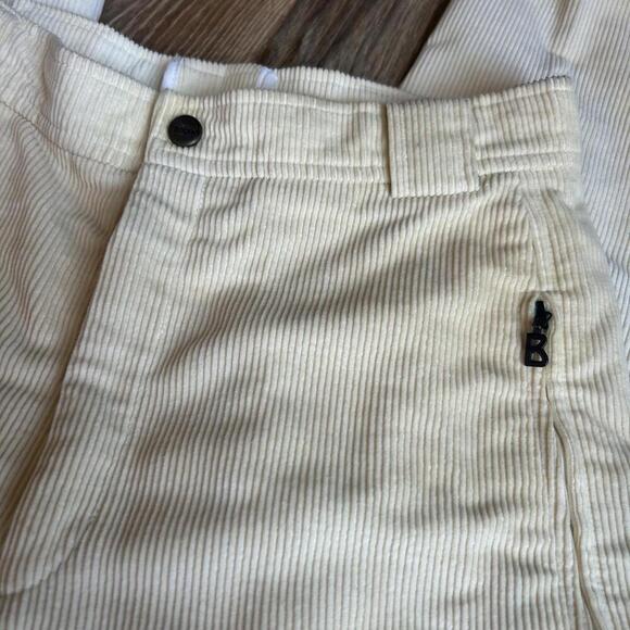 Bogner Pants Women's 10 L Cream Corduroy Ski Stirrup High Rise Skinny Sportswear - Picture 2 of 9